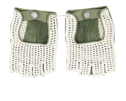 Chanel Crochet Fingerless Driving Gloves, front view